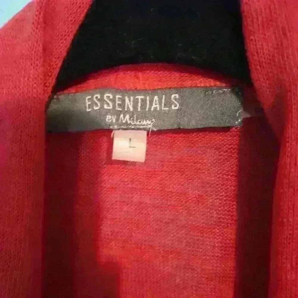 essentials by MIlano cardigan sweater, coral size L
